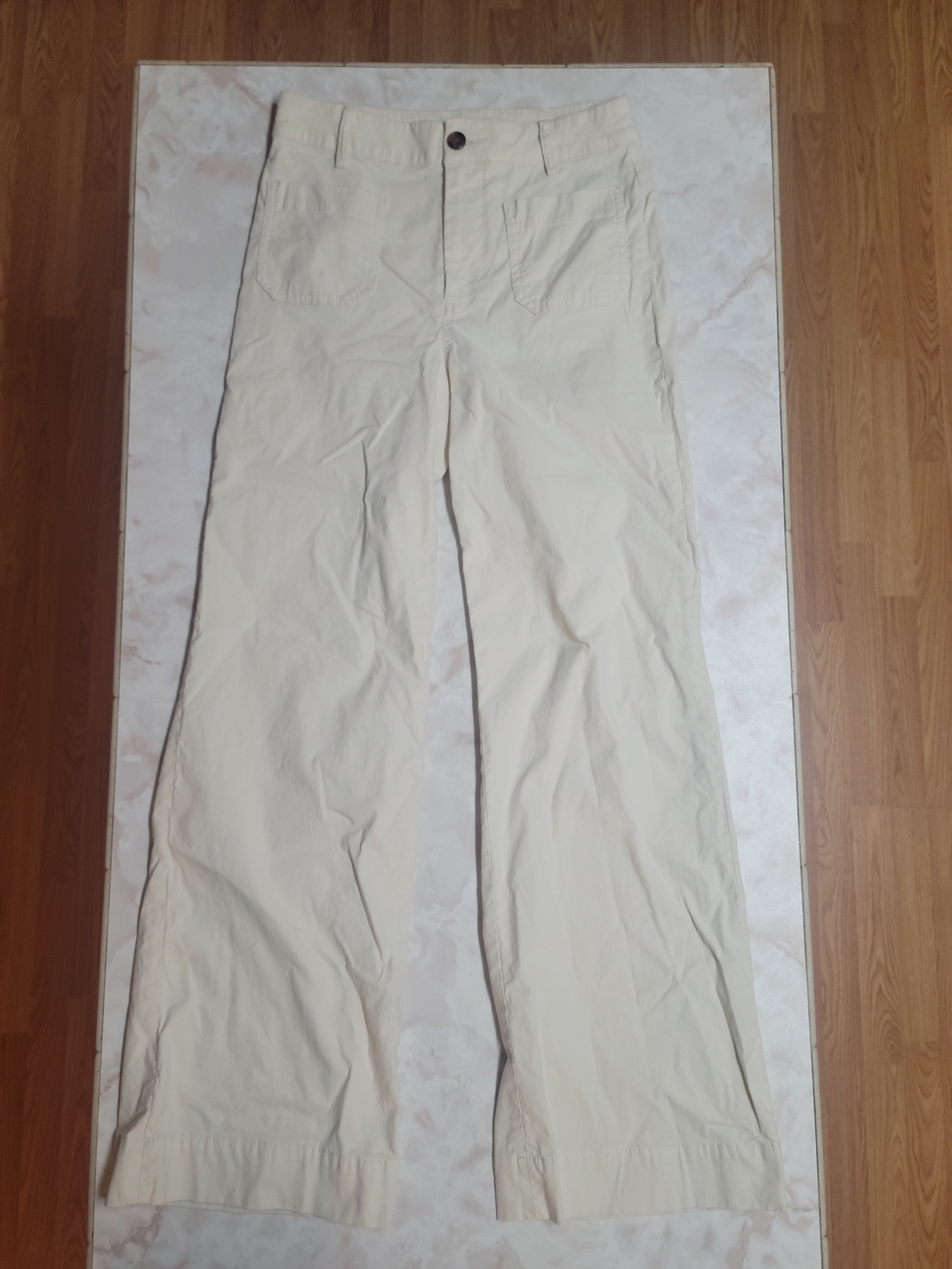 J.Crew Lizzie Wide Leg Pants Classic Natural Linen Blend Size 25